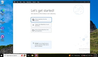 Figure 15. Github Desktop launched