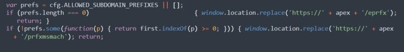 Figure 15. Subdomain checking and redirection to decoy websites