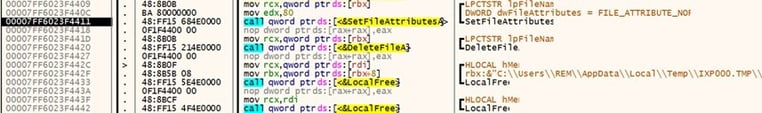 Figure 16. Deletion routine for the files written on disk