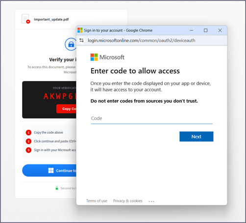 Figure 16. Pop-up authorization window