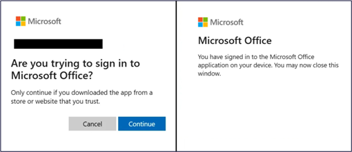 Figure 18. Application authorization confirmation