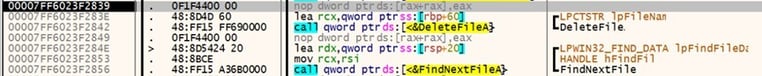 Figure 18. File-enumeration and deletion