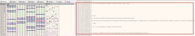 Figure 18. In-memory decryption of staging files