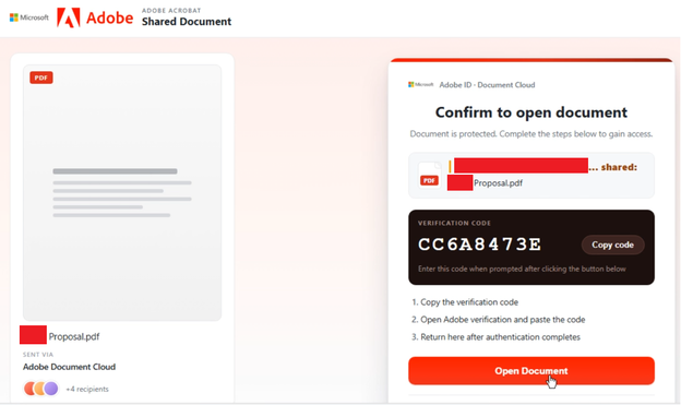 Figure 19. Device code phishing page