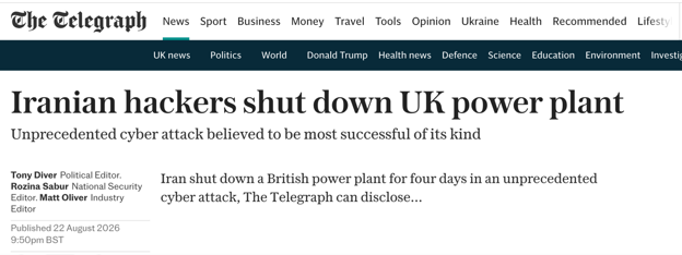 Figure 2 The Telegraph’s publication about the incident