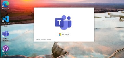 Figure 21. Microsoft Teams executing on the Windows host.
