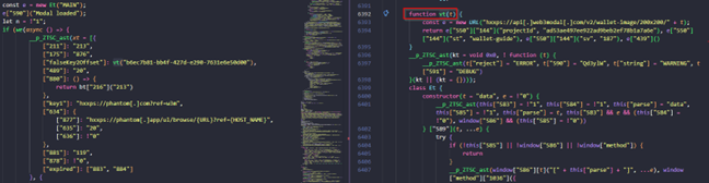 Figure 22. vt() function responsible for generating wallet icon URLs used by Web3Modal.