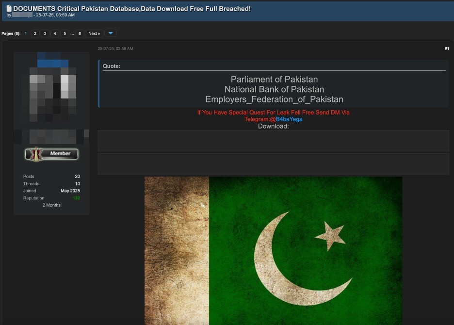 Figure 3. A threat actor introduces data obtained from governmental sources