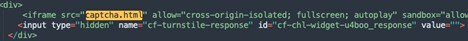 Figure 3. An iframe loads captcha.html