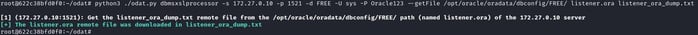 Figure 33. Obtain copy of the listener.ora file
