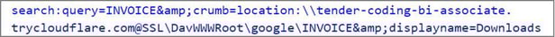 Figure 4. Code snippet of the Windows search query