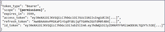 Figure 4. Successful authorization response