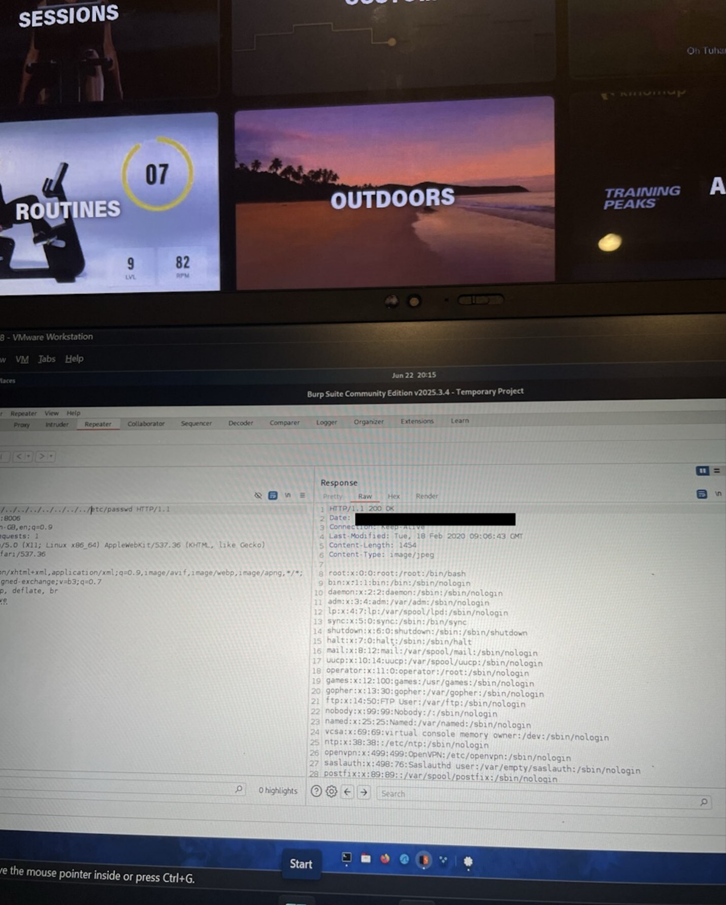 Figure 4. Switch port intrusion and retesting of the path traversal vulnerability.