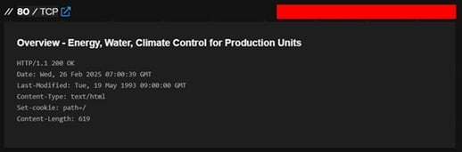 Figure 43 Honeypot port 80 banner output