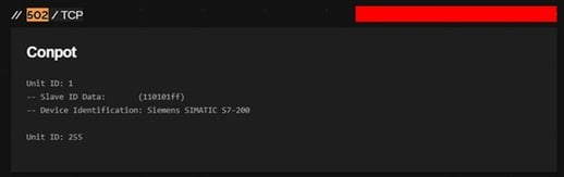 Figure 45 Honeypot port 502 banner output