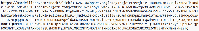 Figure 5. Suspicious URL detected in email