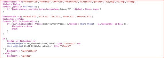 Figure 6. The PowerShell script checks the environment before execution