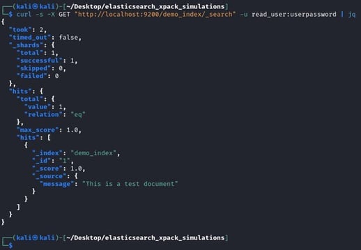 Figure 7. RBAC `read-allowed` permission confirmation