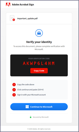 Figure 8. Destination phishing website