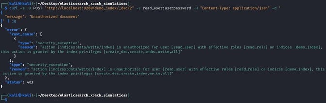 Figure 8. RBAC `write-blocked` permission confirmation