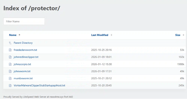 Figure 8. protector open directory