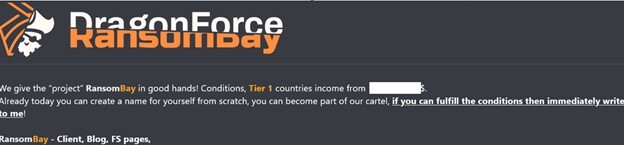 Figure 9. DragonForce’s RansomBay  project