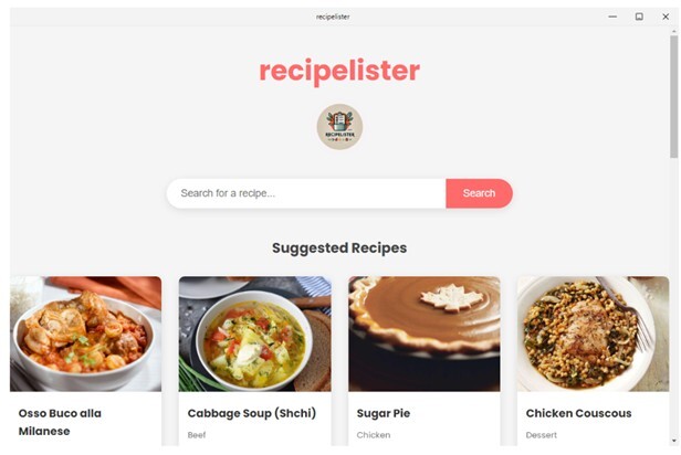 Figure 9. The malicious RecipeLister utility app.