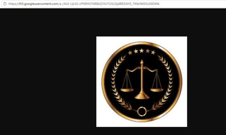 Figure 9. The scales of justice image subsequently used as a Google account profile picture