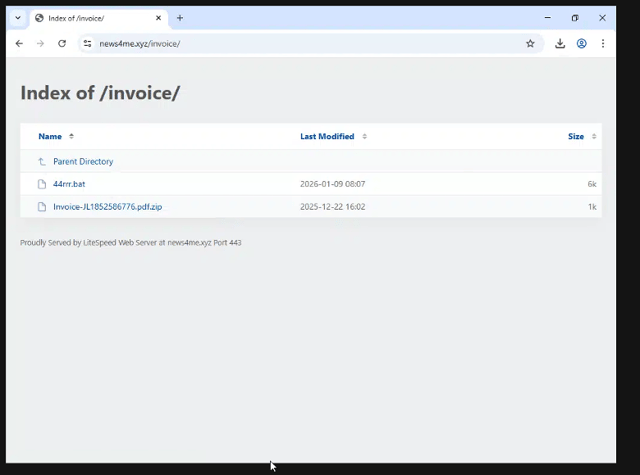 Figure 9. invoice open directory