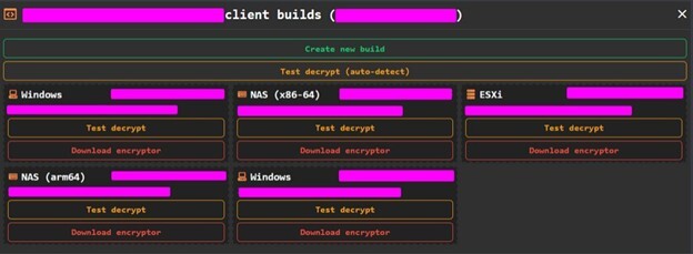 Ransomware client builder