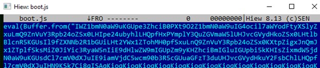 Figure 9: The boot.js sample from VirusTotal