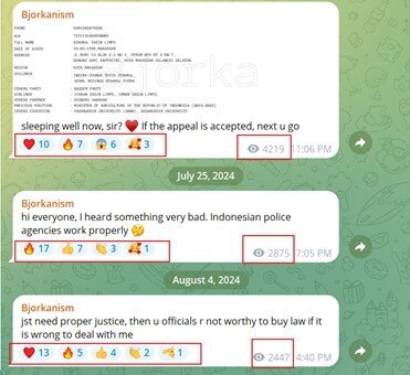 Figure 13. Bjorkas visibility