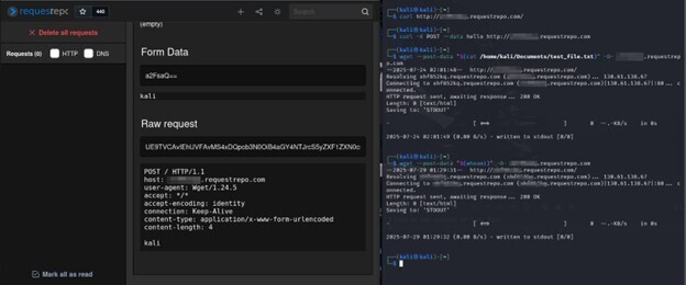 Figure 14. Sample demonstration of RequestRepo