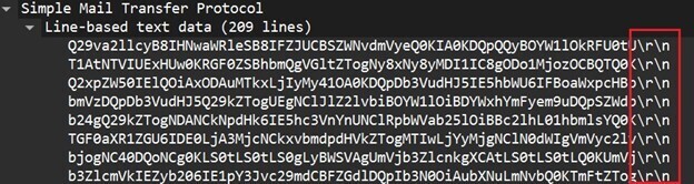 Figure 16. Each line is terminated with a CRLF