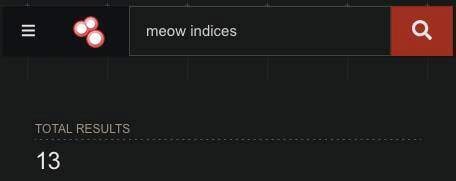 Figure 16. Shodan search for 'meow indices'.