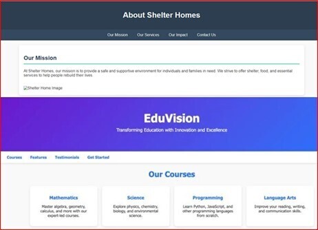 Figure 19. Examples of decoy webpages (New)