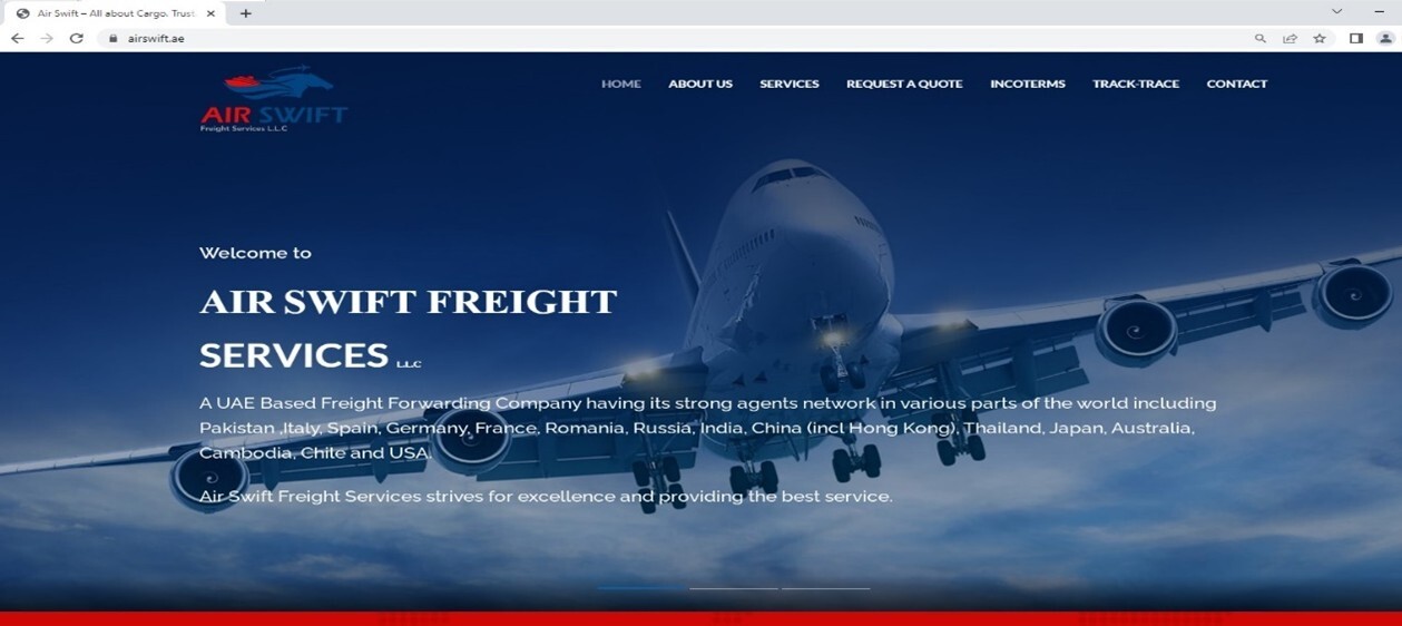 Figure 20. Screenshot of the benign home page domain