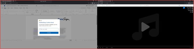 Figure 21. Fallback phishing page mimicking Microsoft Word Online and Media Player