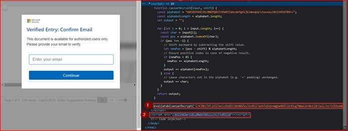 Figure 22. Source code of Tycoon2FA phishing kit.