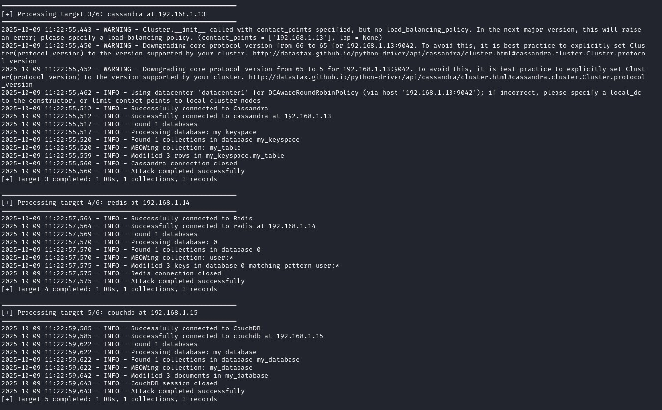 Figure 28. MAD-CAT execution on all six database targets part 2 of 3