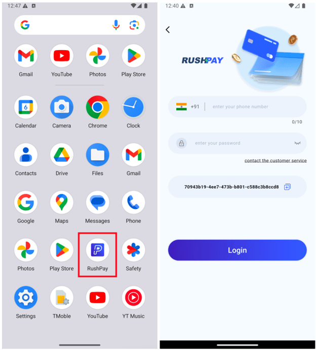 Figure 2. Credential-stealing apps mimicking legitimate services