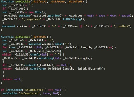 Figure 3. Code for cooking checking