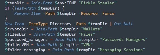 Figure 4. Fickle Stealer information stealer deployment