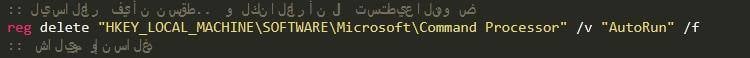 Figure 6. Deletes autorun registry entry of command processor