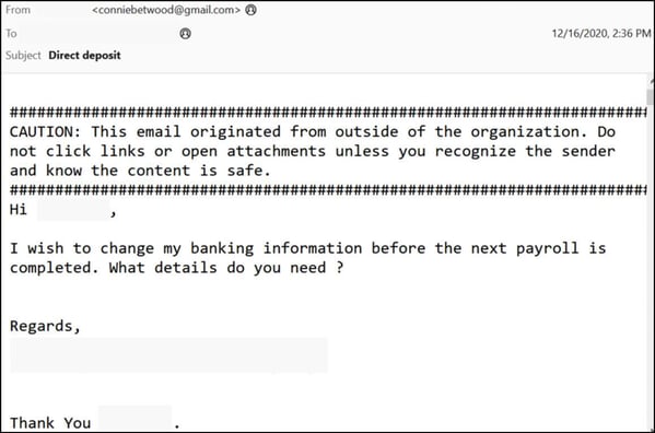 Figure 8 BEC Spam From 2020