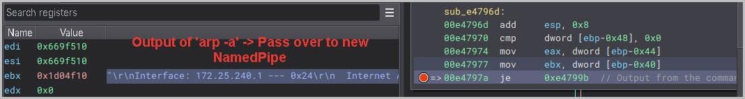 Figure 8 Output of arp -a command