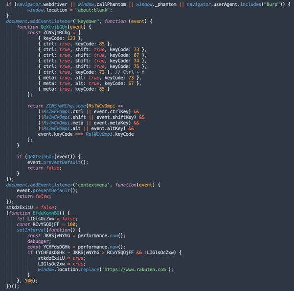 Figure 8. Anti-debugging routine of the Tycoon 2FA phishing landing page